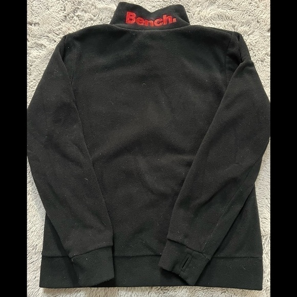 BENCH Spring Fall youth boy’s size 11/12 black fleece zippered jacket - Picture 5 of 7